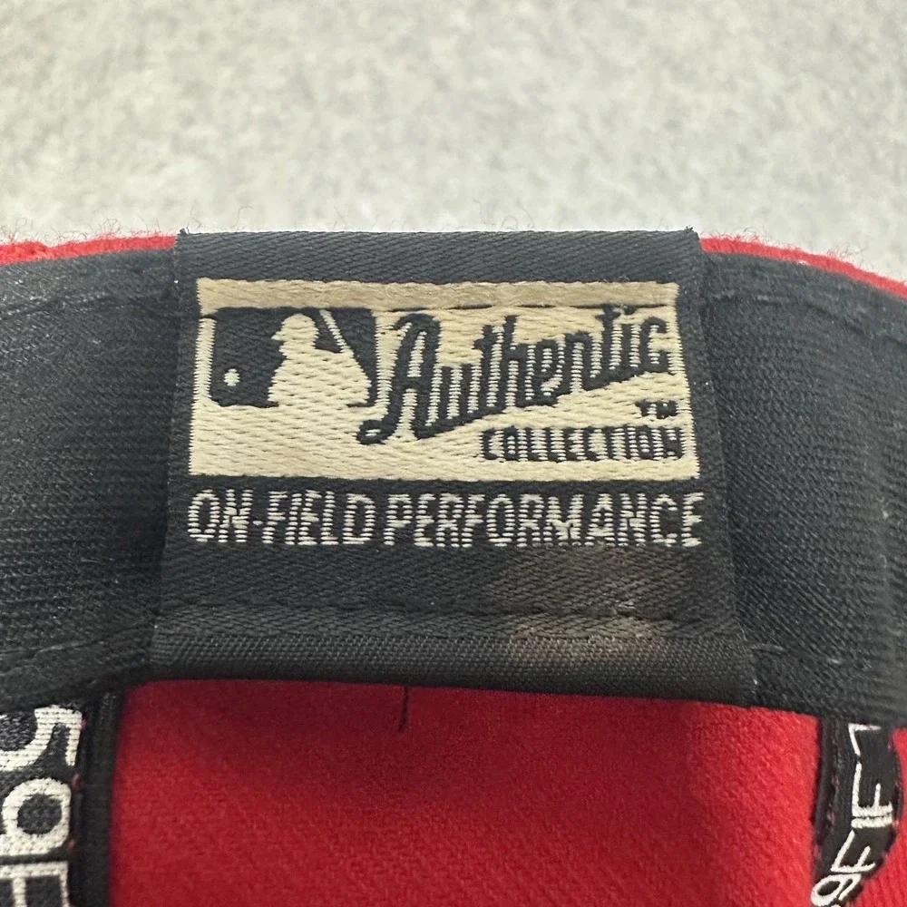 Washington Nationals Hat Cap Fitted Mens 7 Red MLB Baseball New Era‎ DC Logo